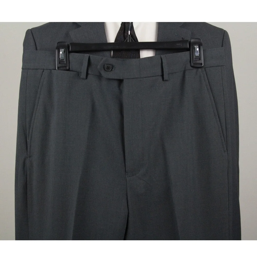 Nautica‎ Mens 2-pc Suit Blazer Jacket 46R Pants 41Wx29L Charcoal